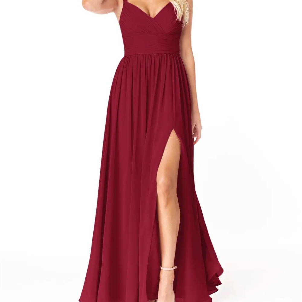 Azazie Chanel Burgundy Bridesmaids Dress
